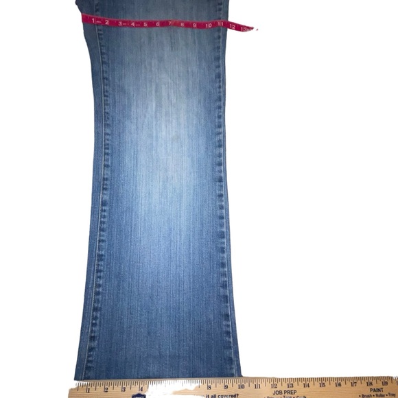 Michael Kors Women Distressed Stretch Bootcut Flare Bling Y2K Denim Jeans Sz 12 - Picture 14 of 14